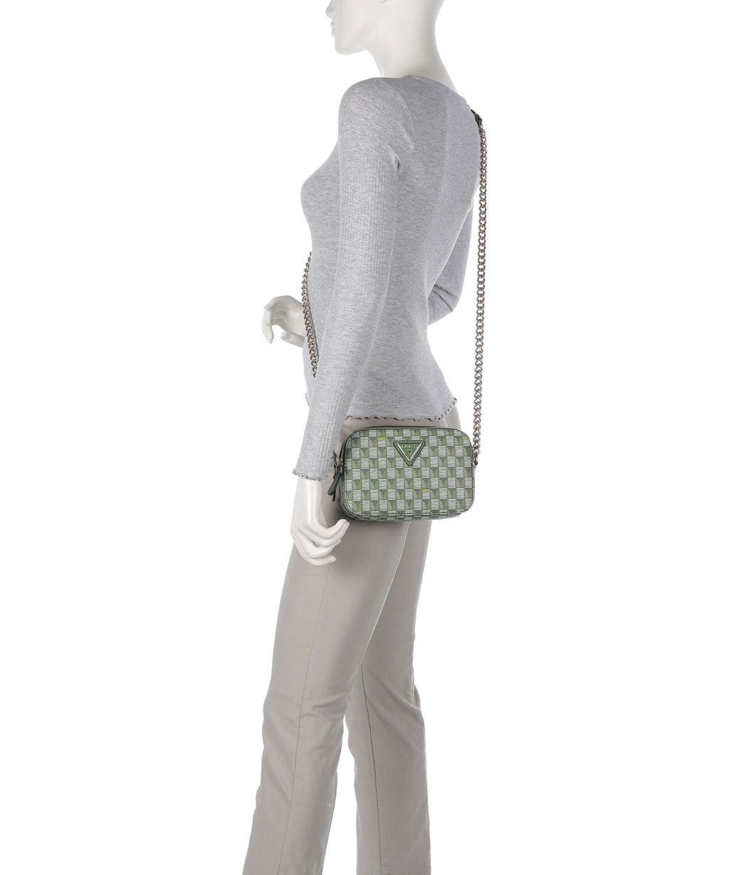 Guess G Wave Crossbody bag green logo