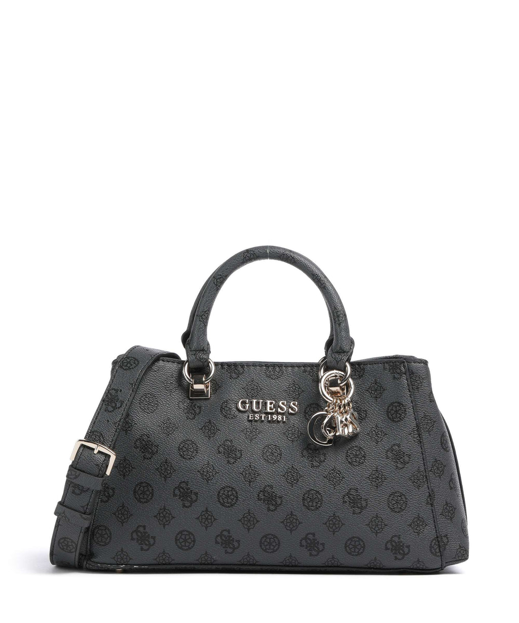 Guess Evelune Handbag charcoal logo