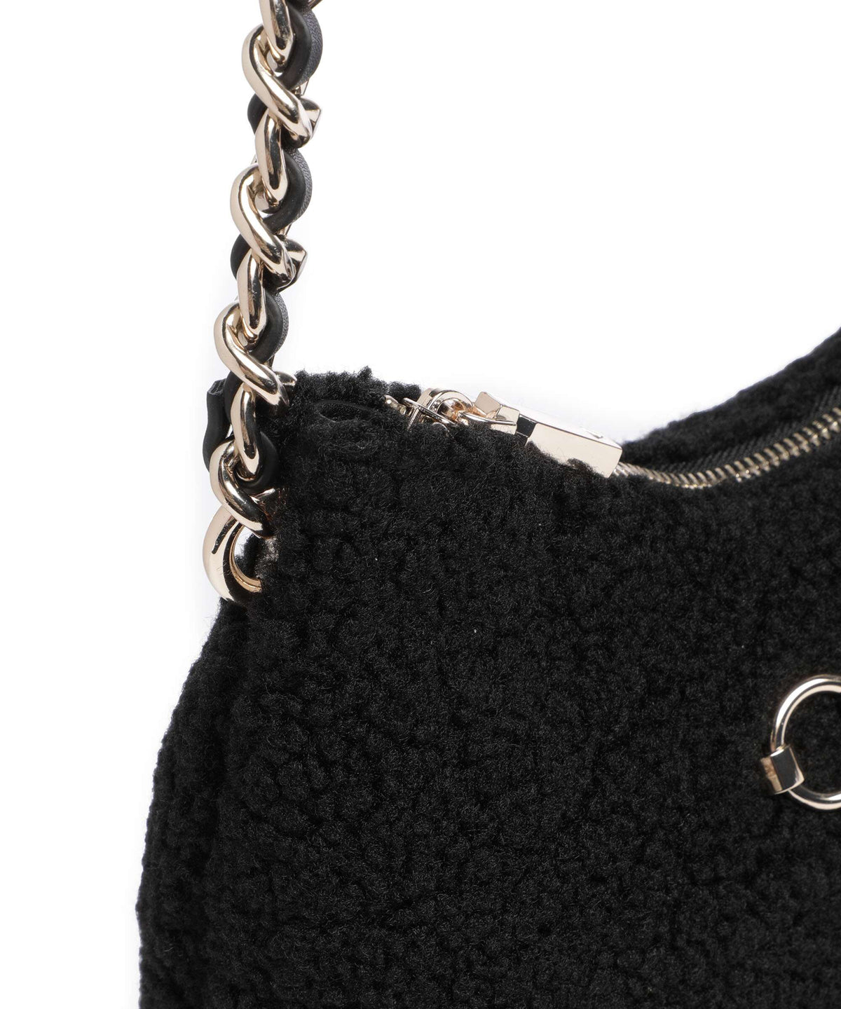 Guess Aslia Shearling Shoulder bag black