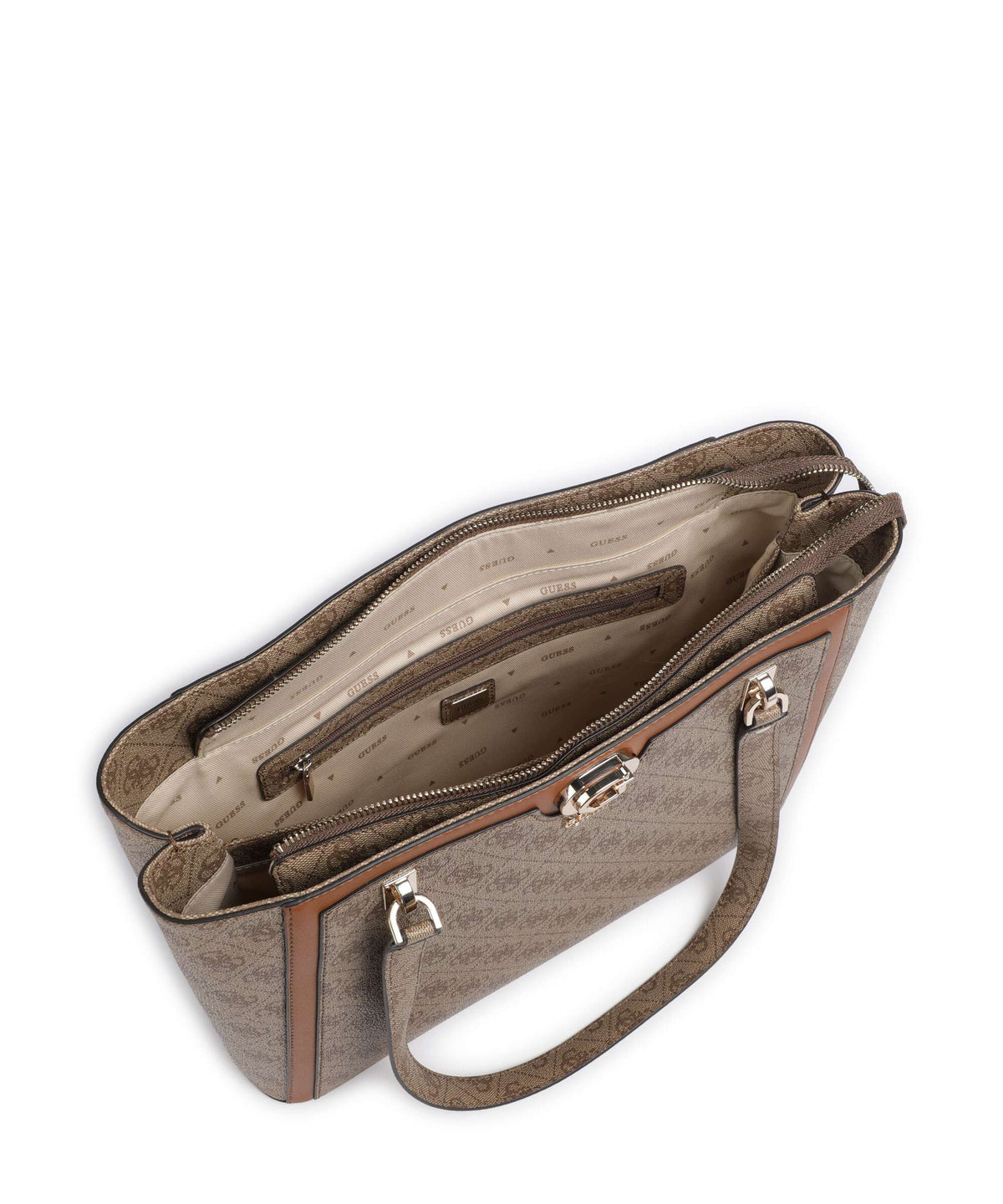 Guess Orlina 4G Logo Tote bag latte logo/brown