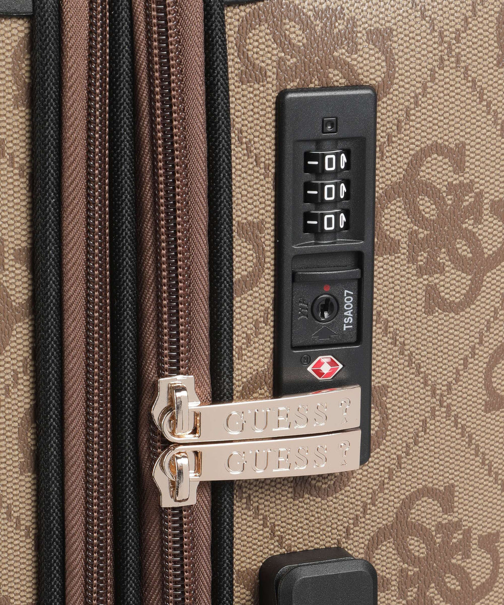 Guess Berta Maxi 4G Spinner (4 wheels) latte logo/brown