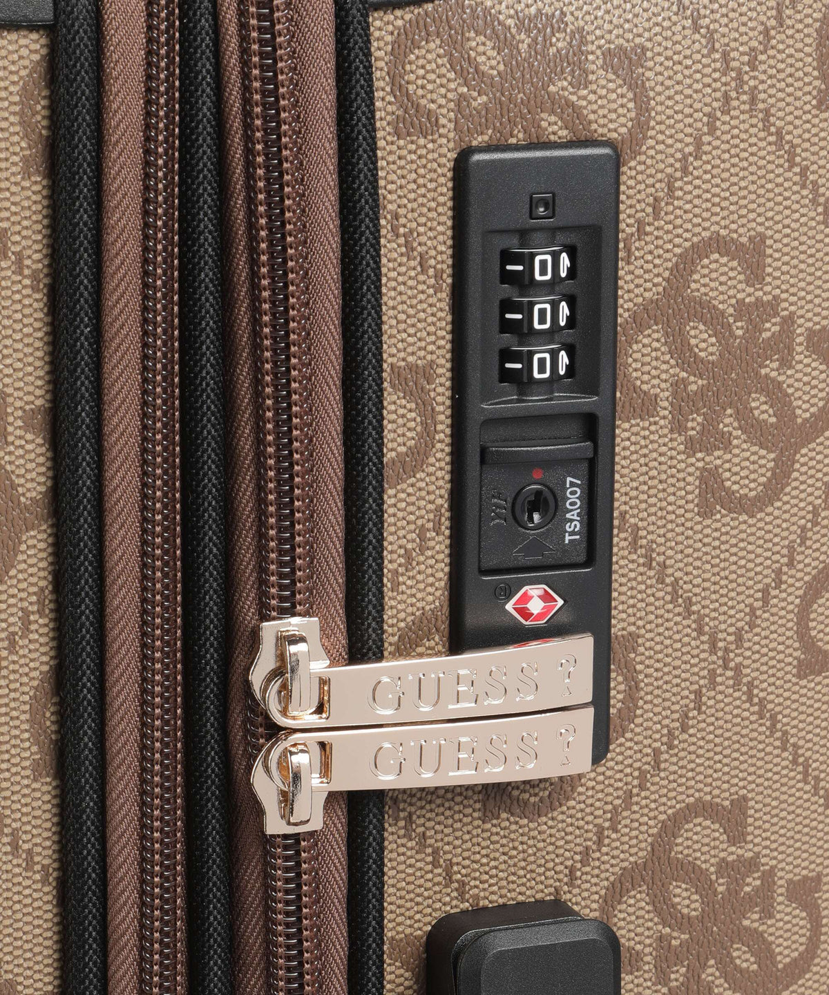 Guess Berta Maxi 4G Spinner (4 wheels) latte logo/brown