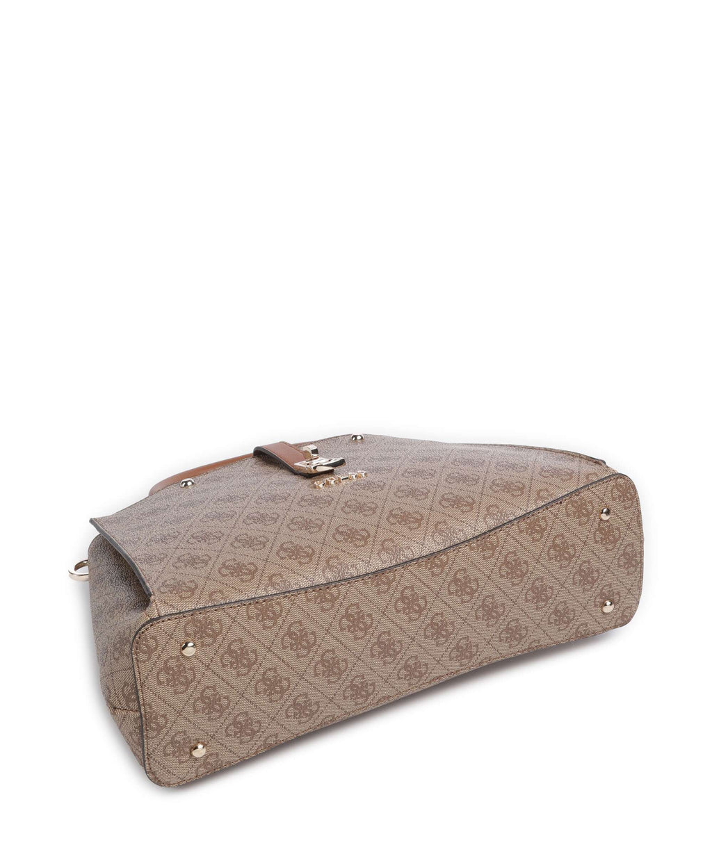 Guess Zamira Handbag latte logo