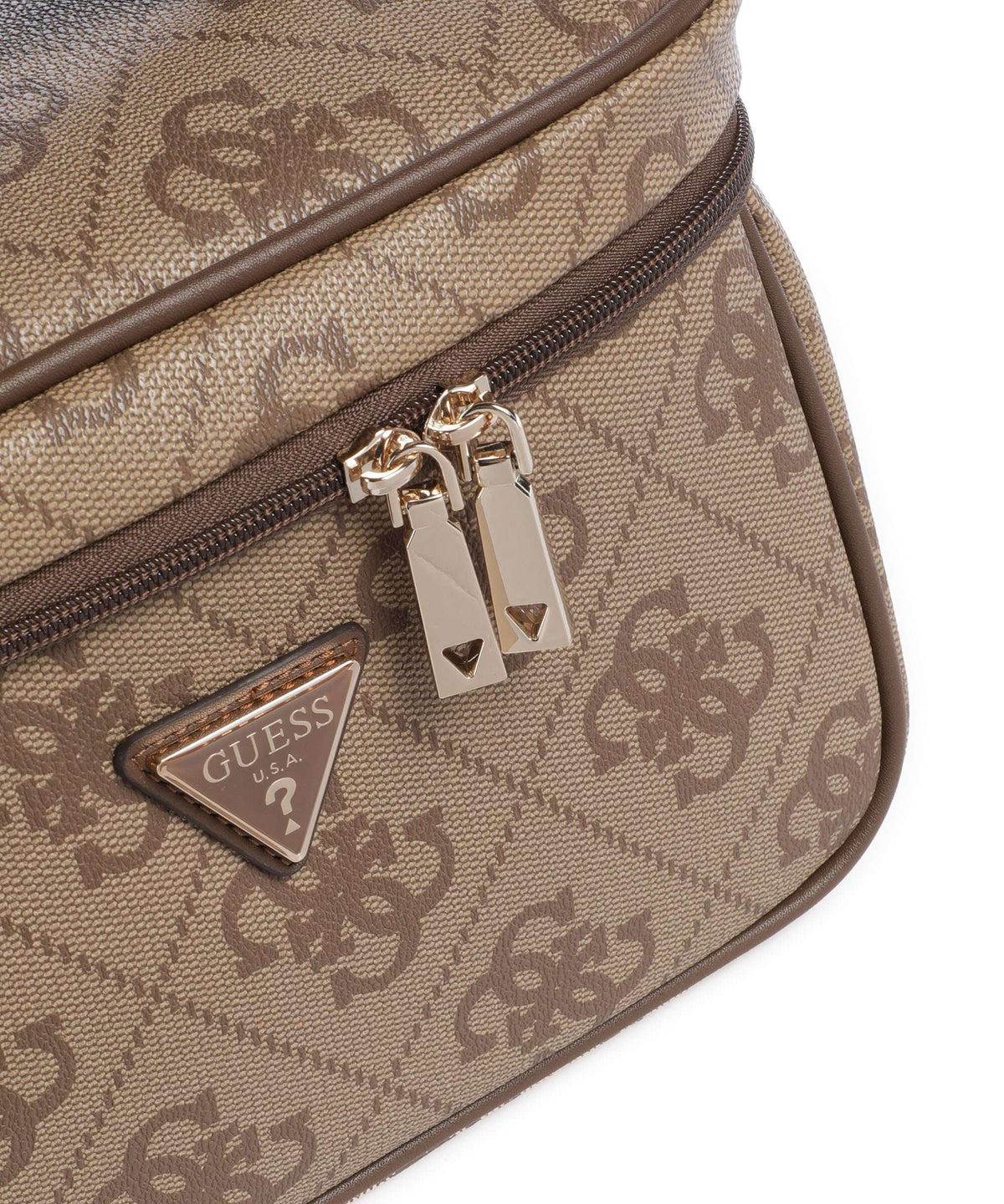 Guess Berta 4G Logo Toiletry bag latte logo/brown