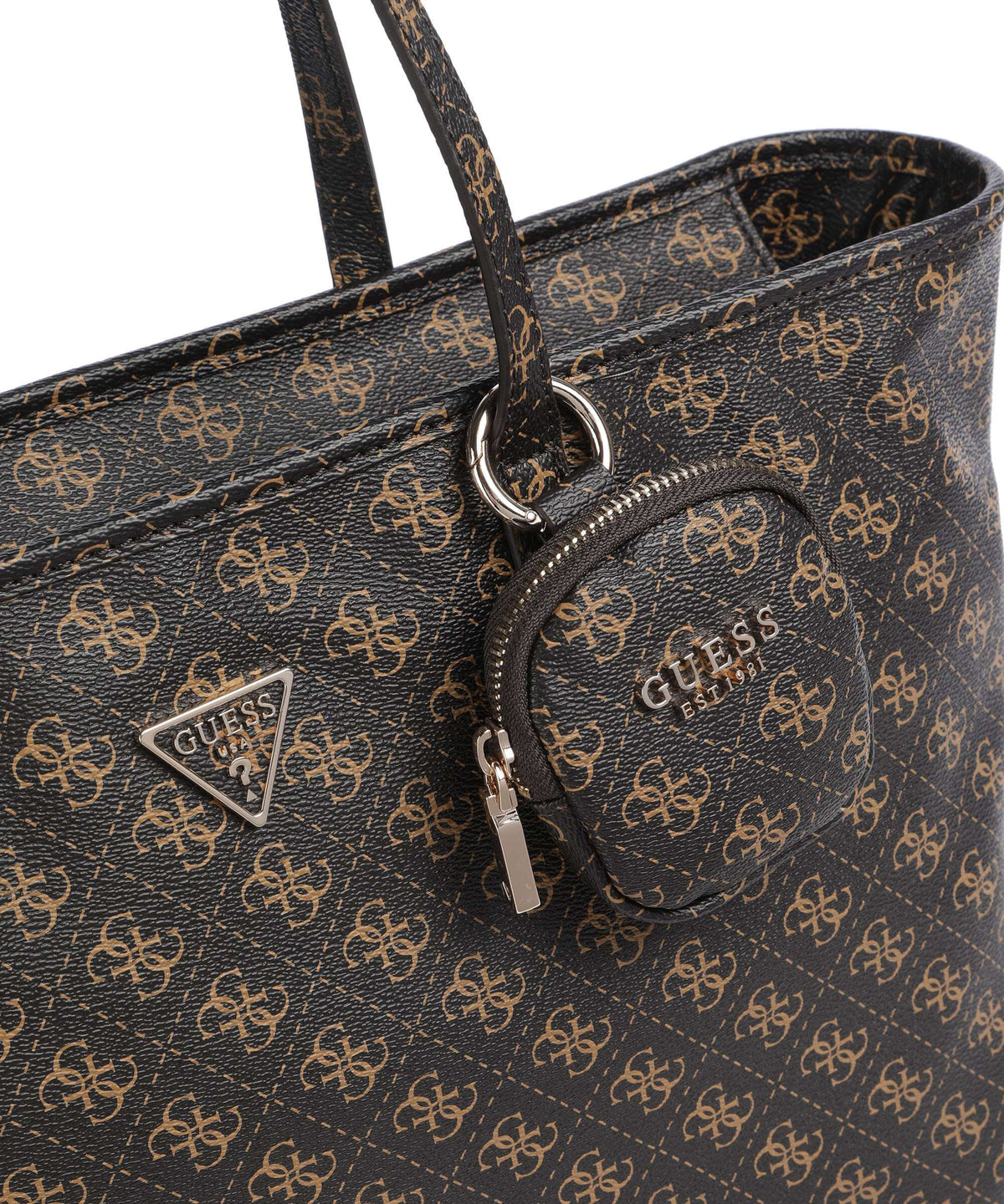 Guess Power Play Tote bag brown logo