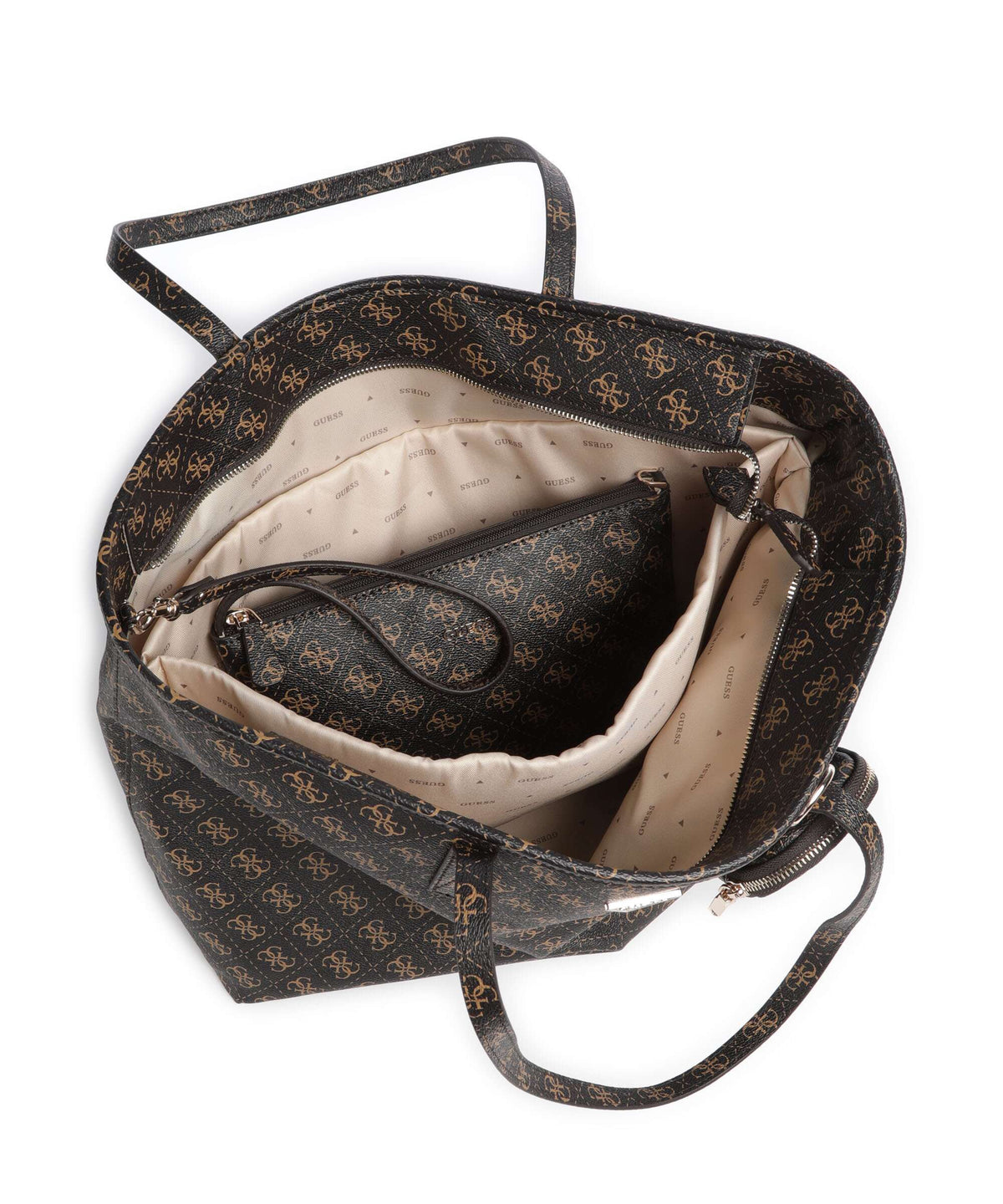 Guess Power Play Tote bag brown logo