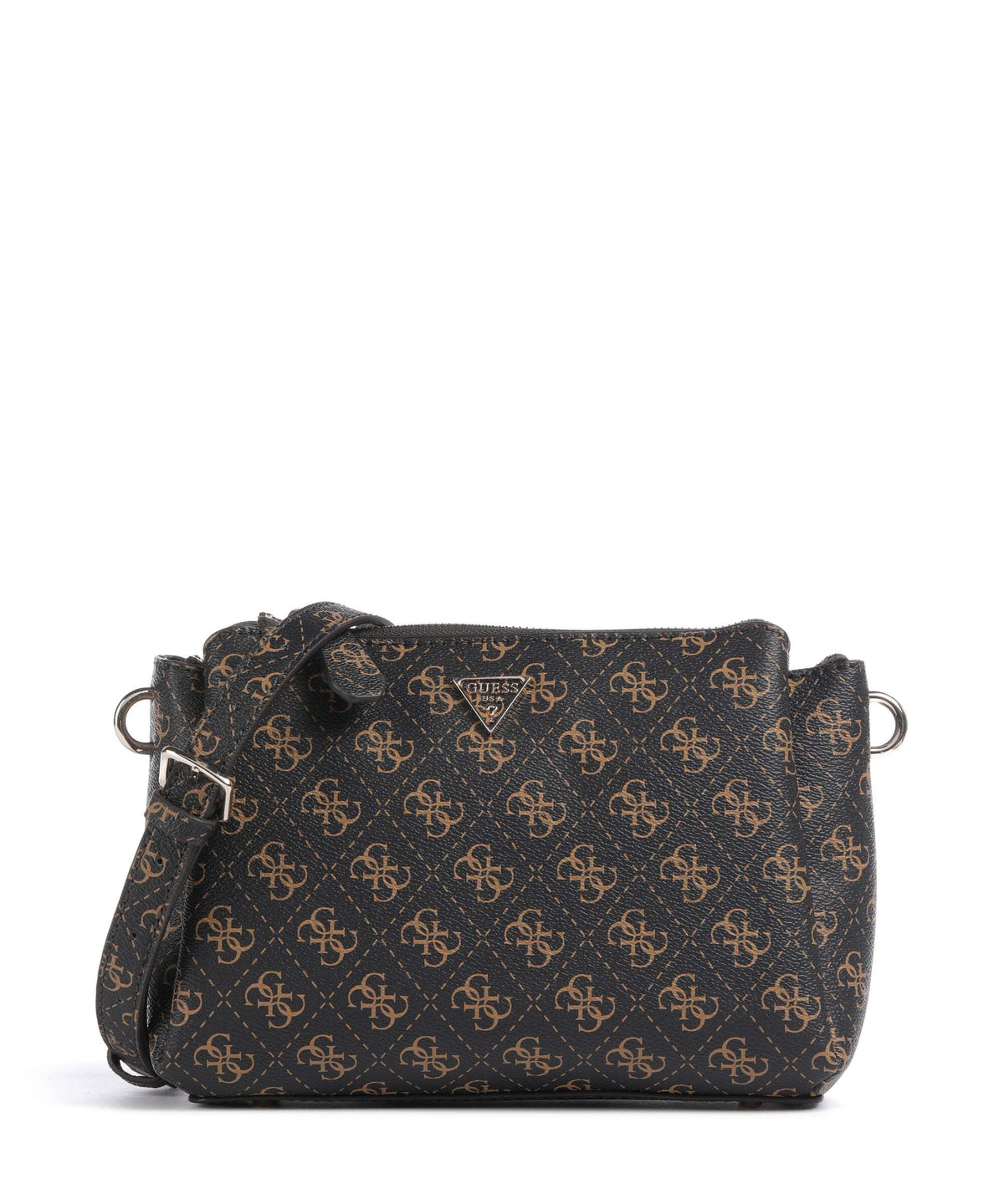 Guess Noelle Q Logo Crossbody bag brown logo