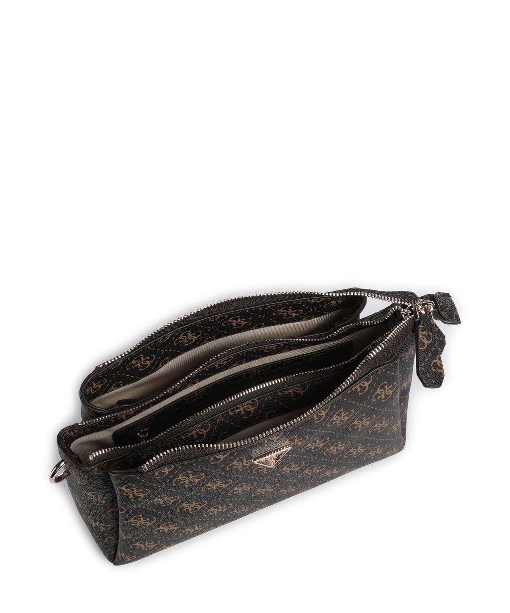 Guess Noelle Q Logo Crossbody bag brown logo