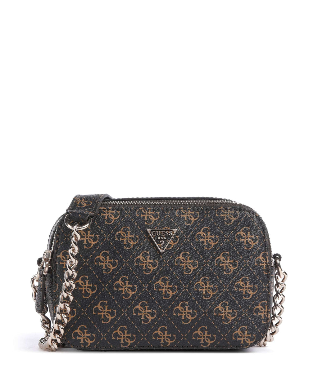 Guess Noelle Q Logo Crossbody bag brown logo