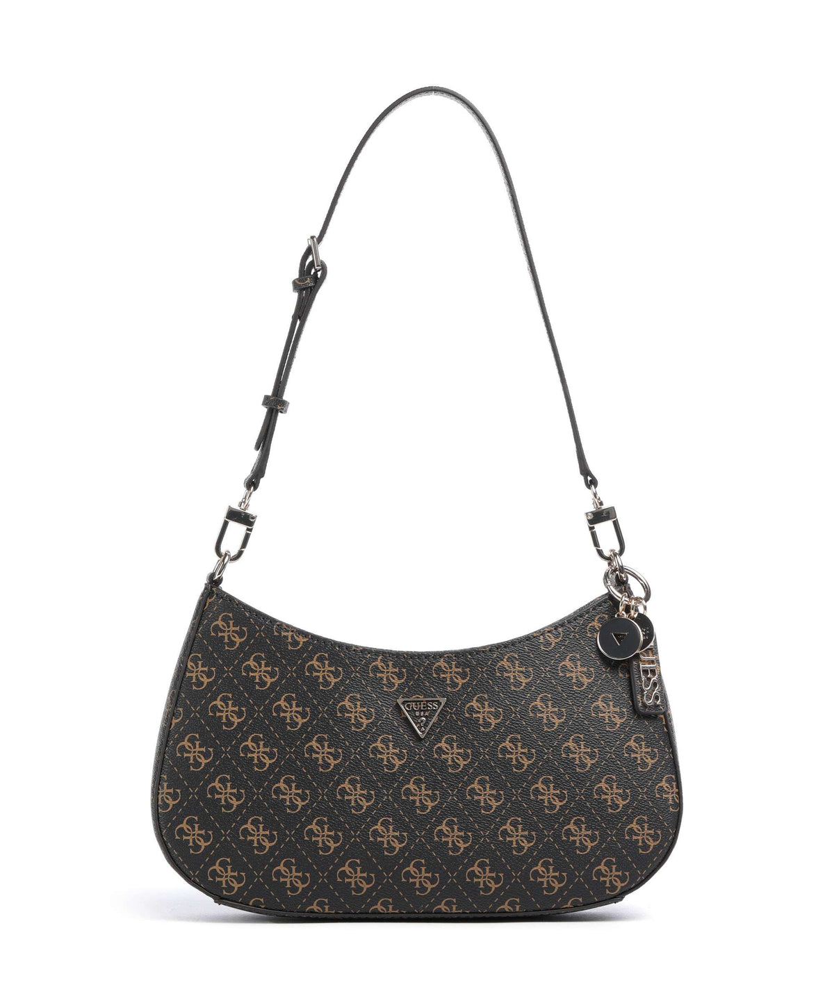 Guess Noelle Q Logo Shoulder bag brown logo