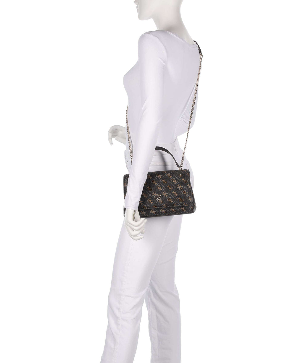 Guess Noelle Q Logo Shoulder bag brown logo