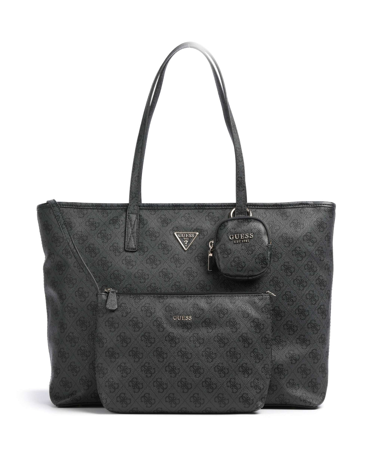 Guess Power Play II Tech Large Tote bag coal logo