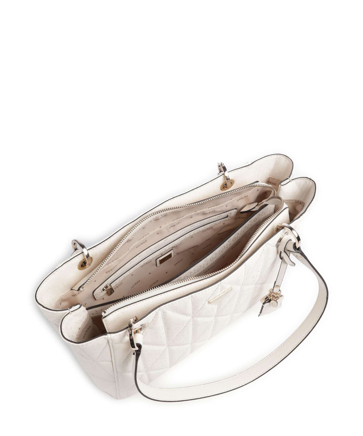 Guess Aldina G-Shine Tote bag offwhite