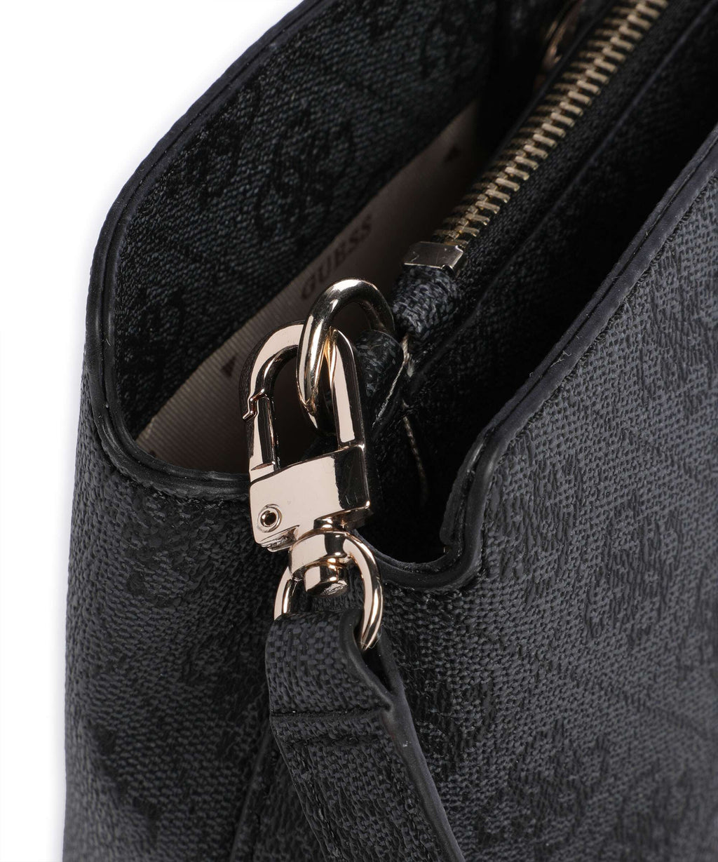 Guess Katya 4G Logo Crossbody bag coal logo