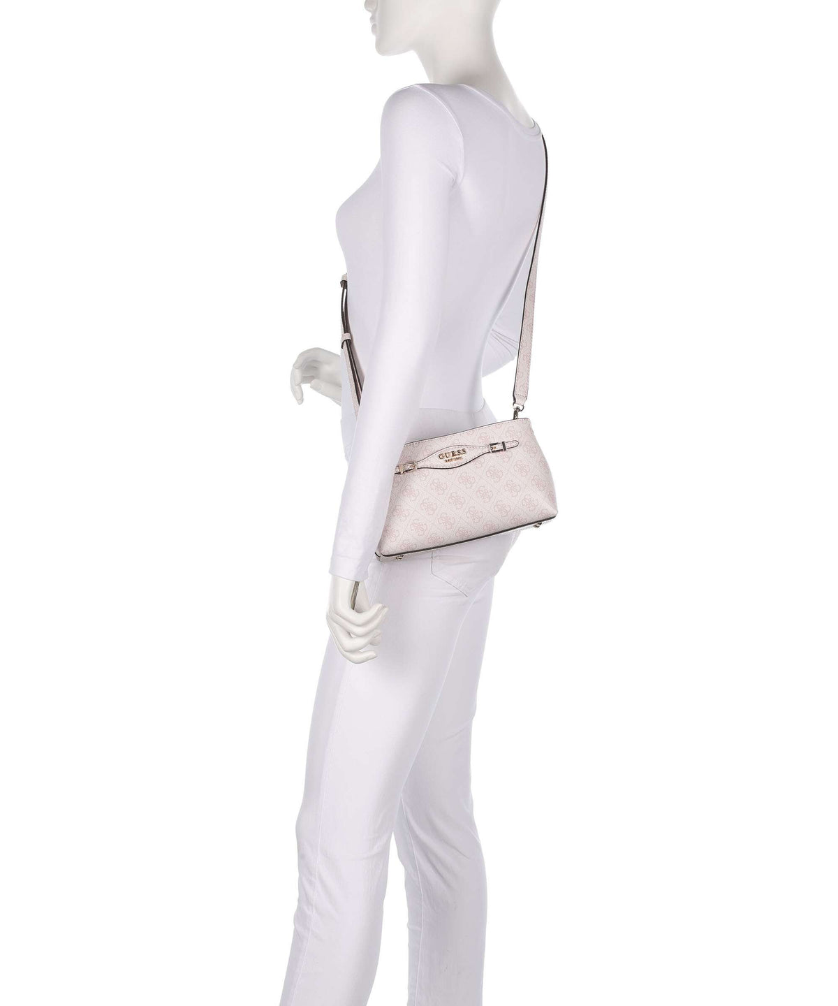 Guess Katya 4G Logo Crossbody bag rose water logo