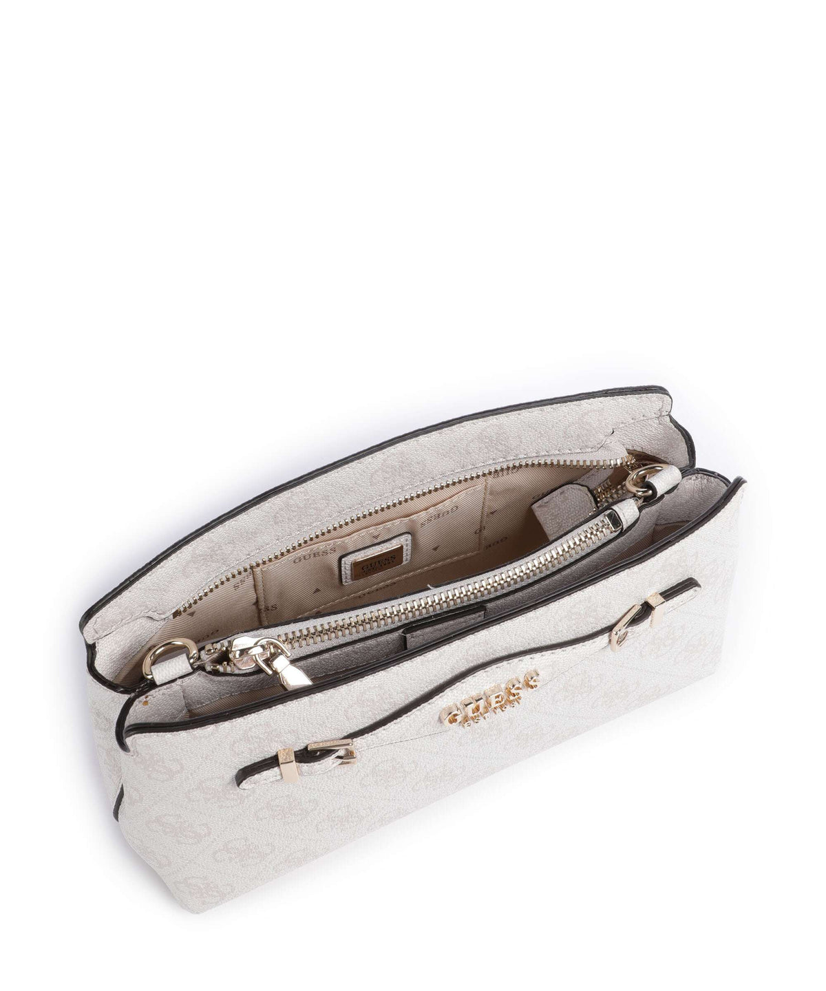 Guess Katya 4G Logo Crossbody bag white logo