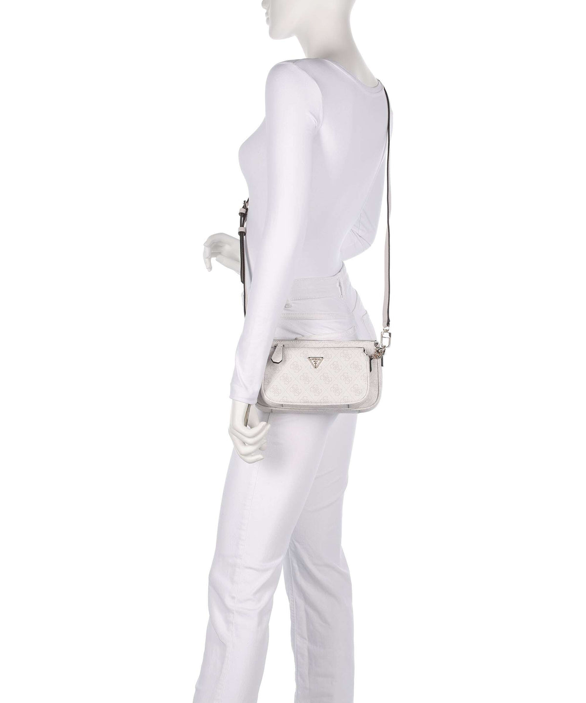 Guess Noelle 4G Logo Shoulder bag white logo