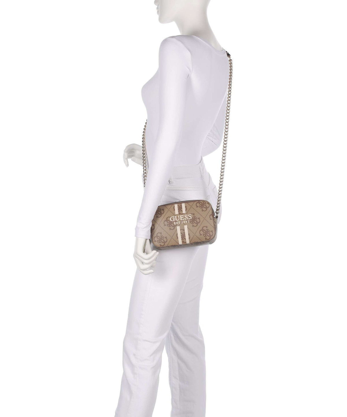 Guess Noelle 4G Logo Crossbody bag latte logo