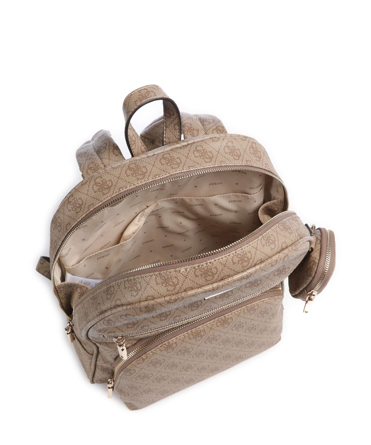 Guess Power Play Backpack latte logo