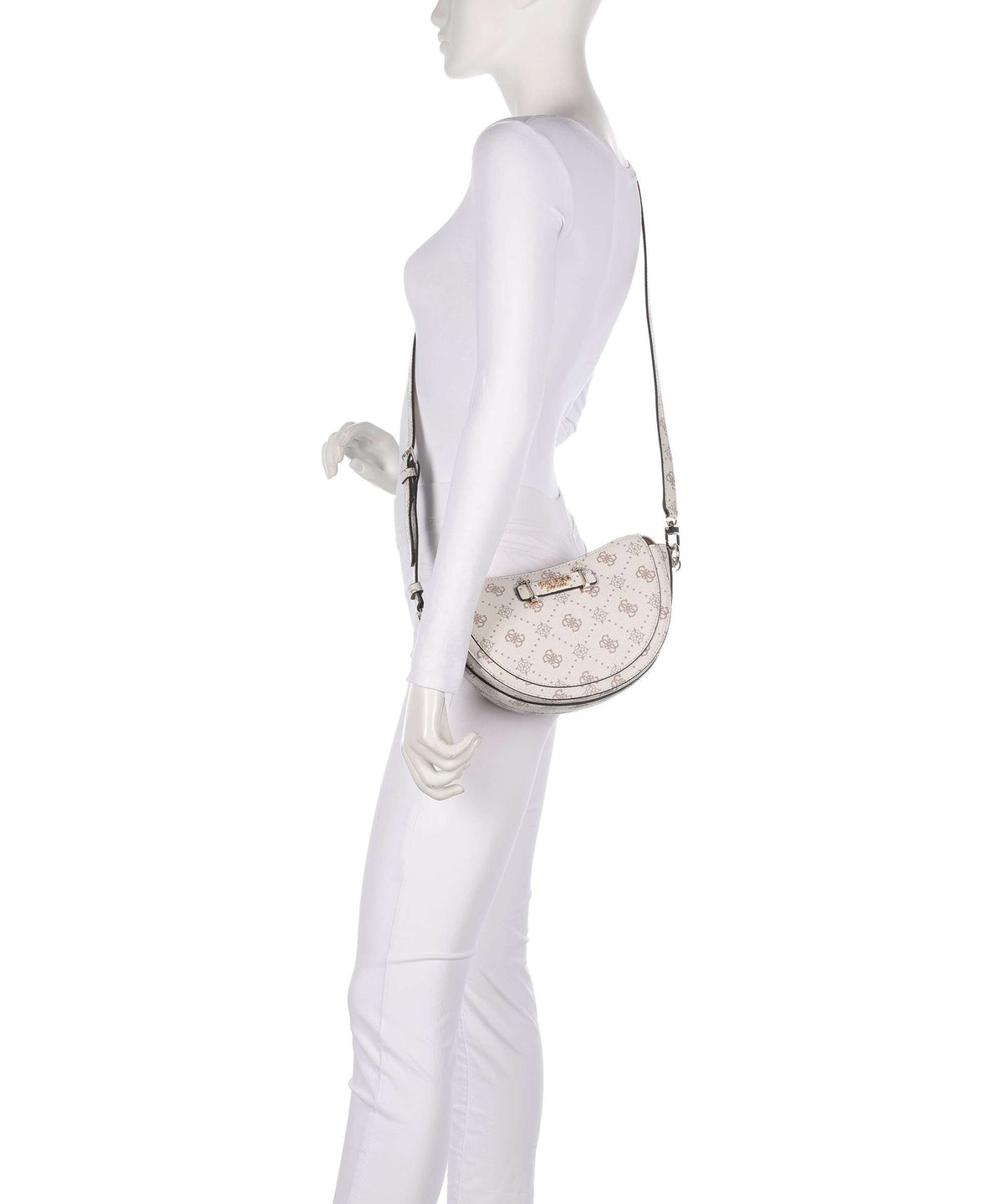 Guess Silia Crossbody bag vanilla logo