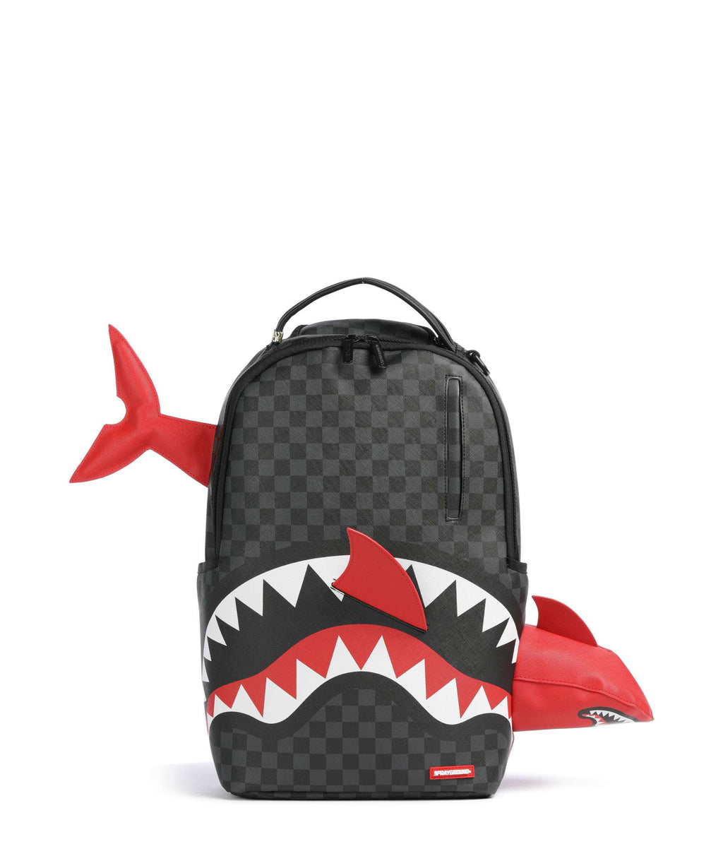 Sprayground Shark Smashed Through Backpack black