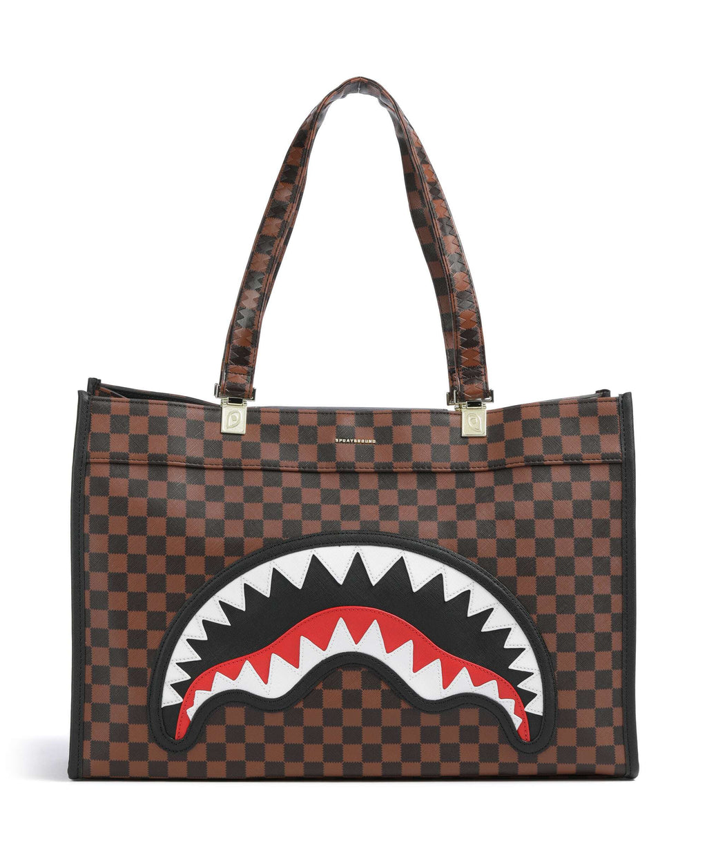 Sprayground Sawtooth Sharks in Paris Tote bag brown