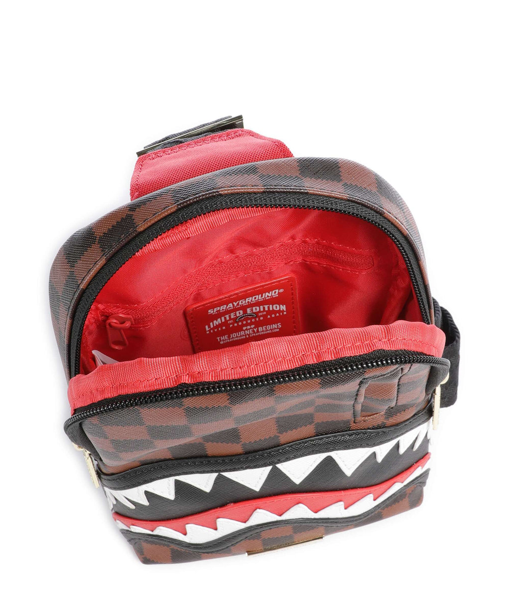 Sprayground Sawtooth Sharks in Paris Sling bag brown