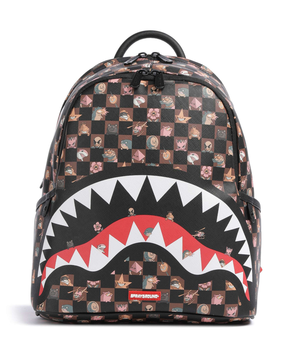 Sprayground Peeking Characters Remix Backpack brown