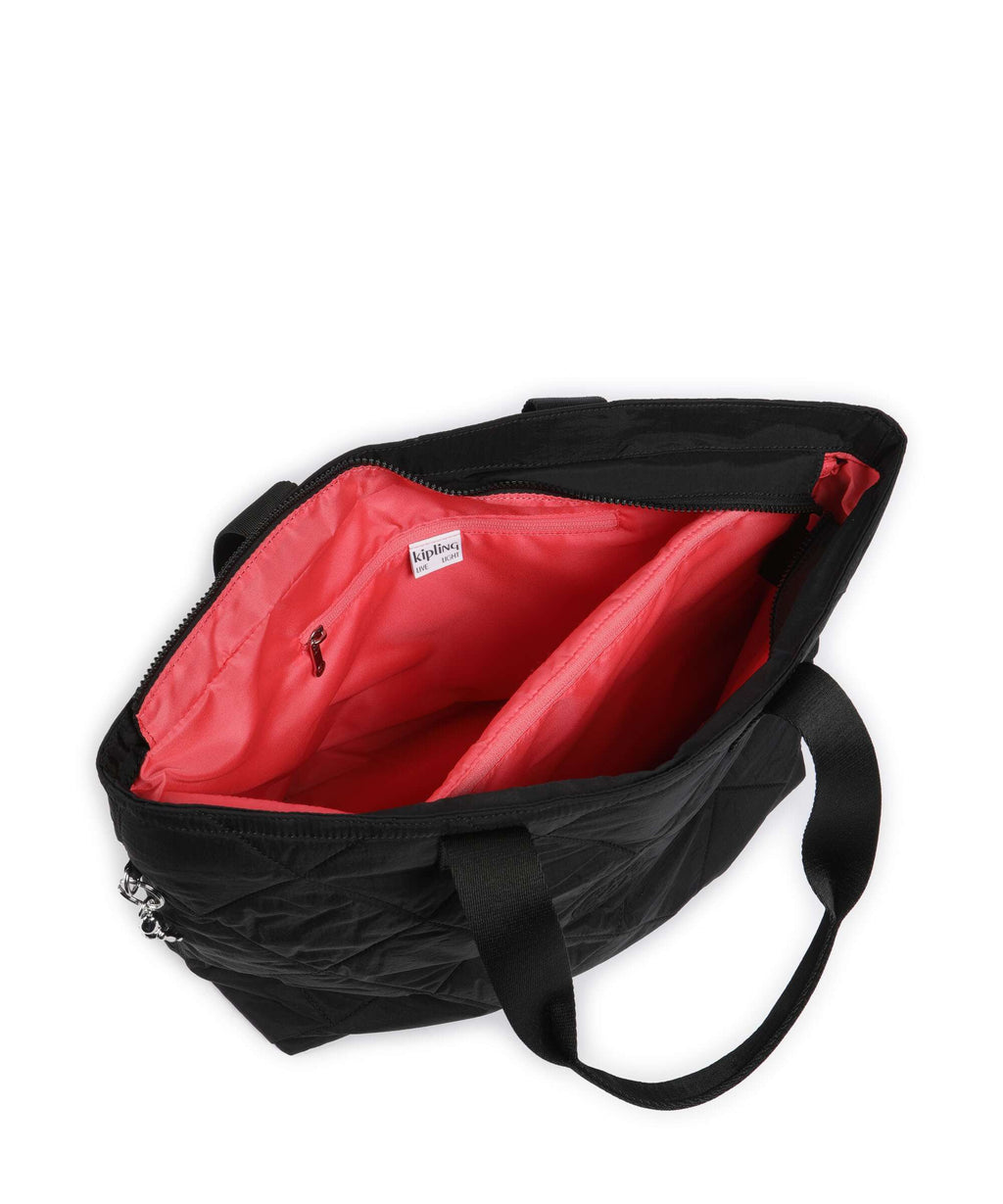 Kipling Crinkled Quilt Colissa Up Tote bag cosmic black