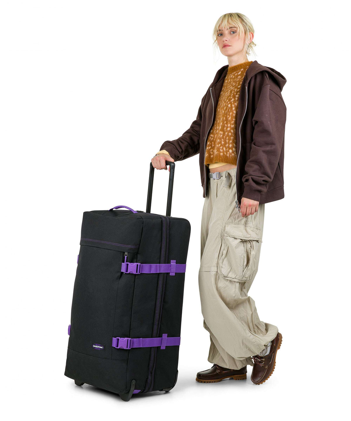 Eastpak Tranverz L Travel bag with wheels kontrast vineyard