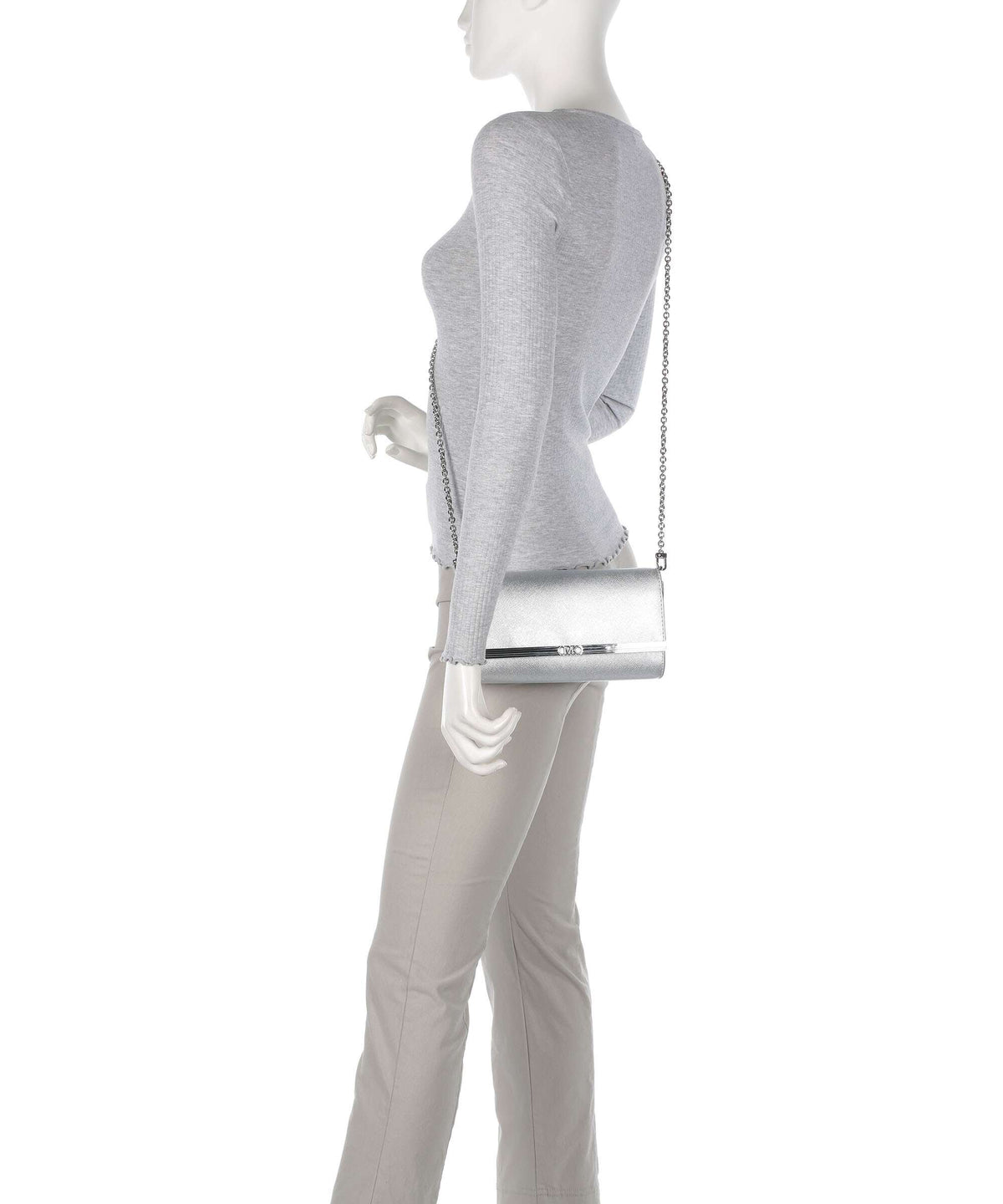 Michael Kors Mona Crossbody bag silver