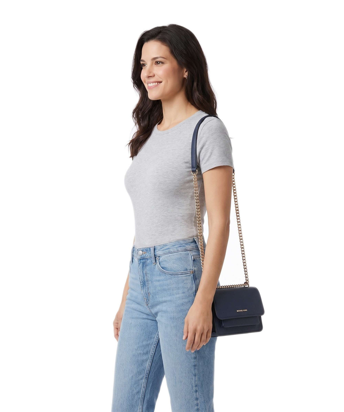 Michael Kors Claire Small Shoulder bag navy