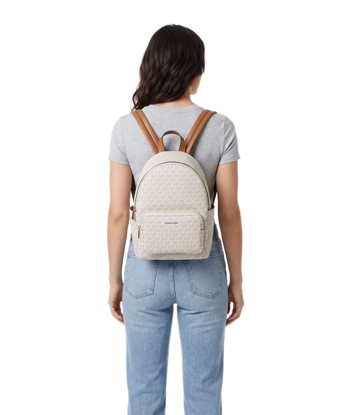 Michael Kors Tanner Medium Backpack vanilla/acorn