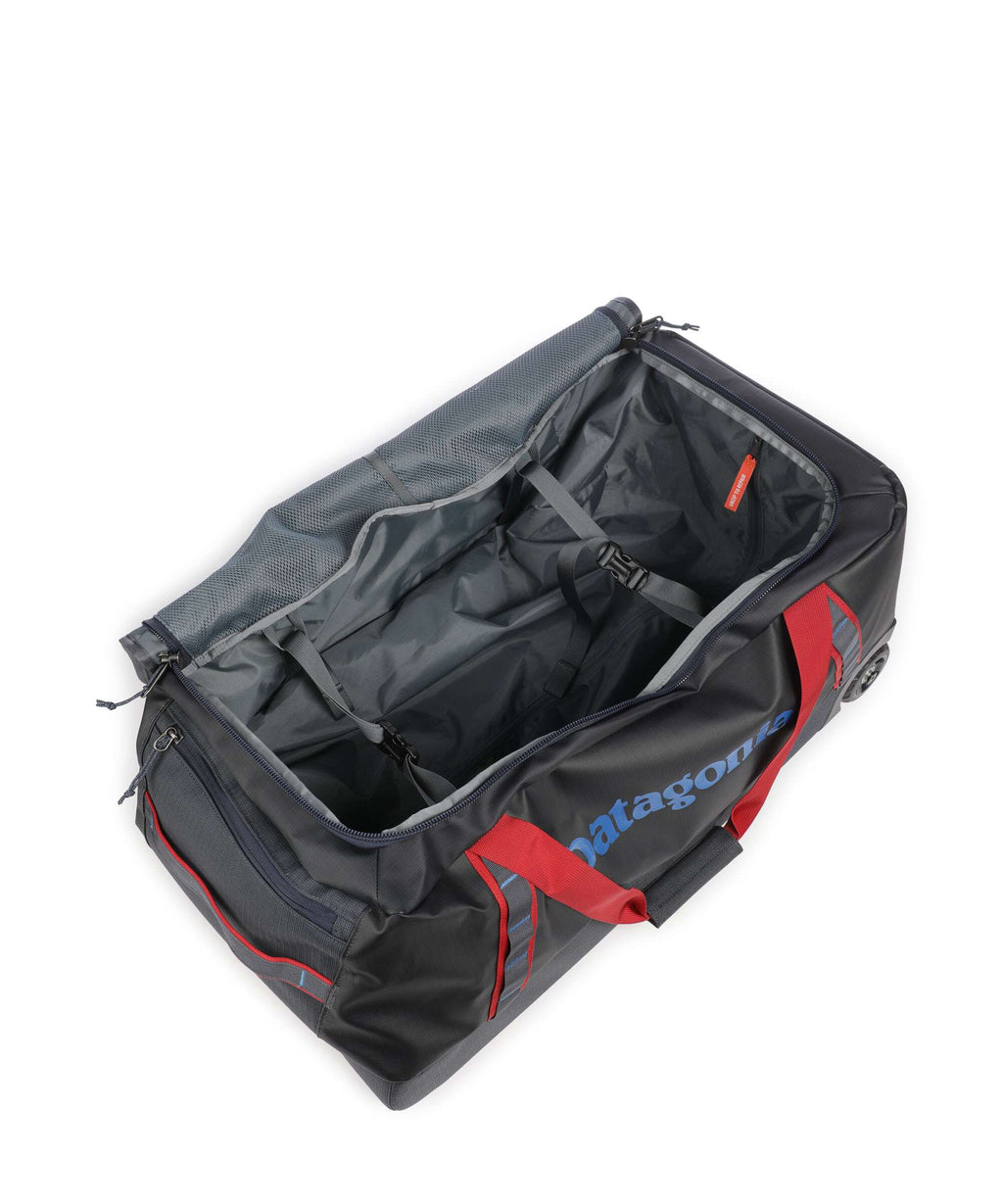 Patagonia Black Hole 70 Travel bag with wheels smolder blue w/amanita red
