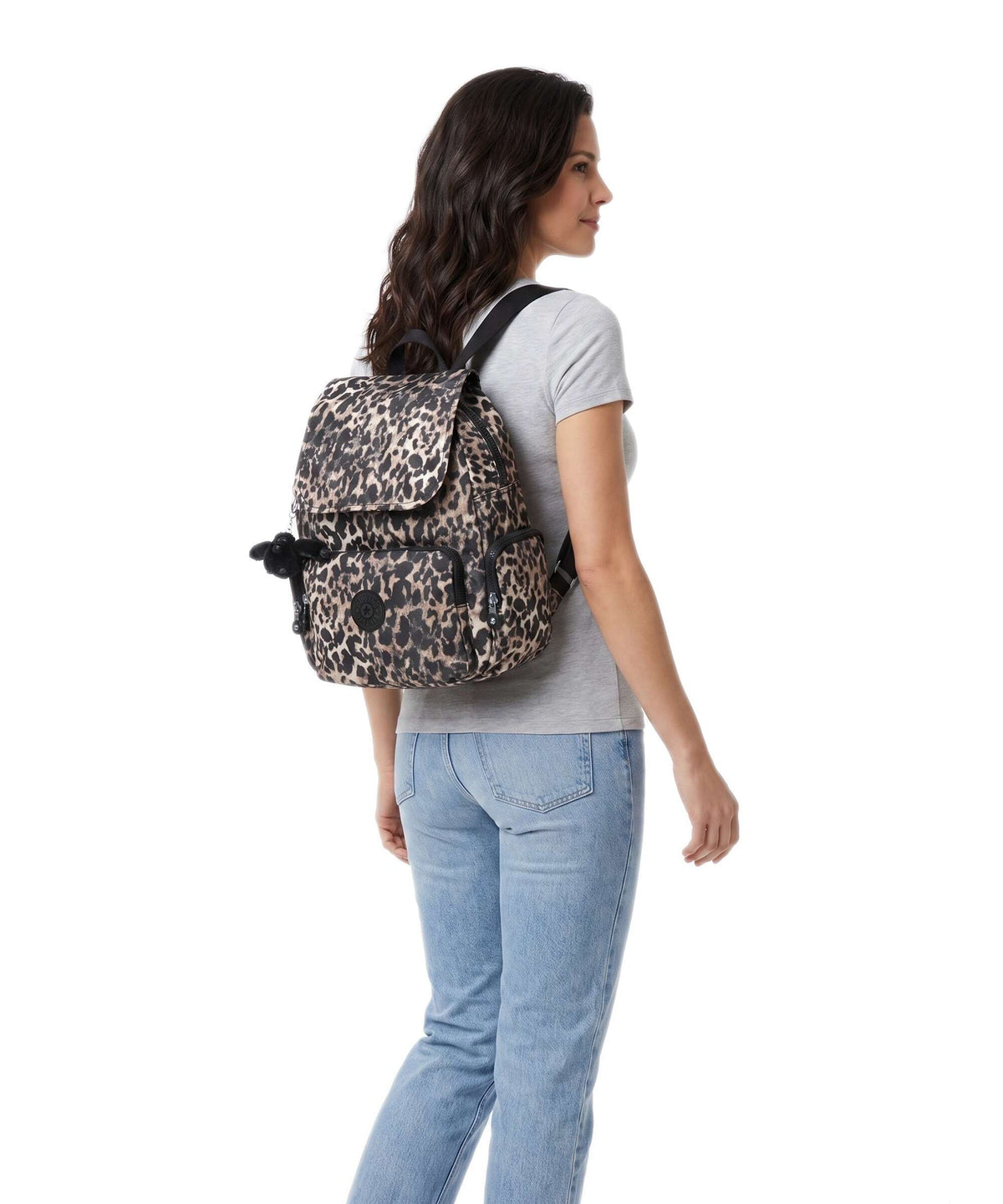 Kipling Basic City Zip S Backpack wild leopard