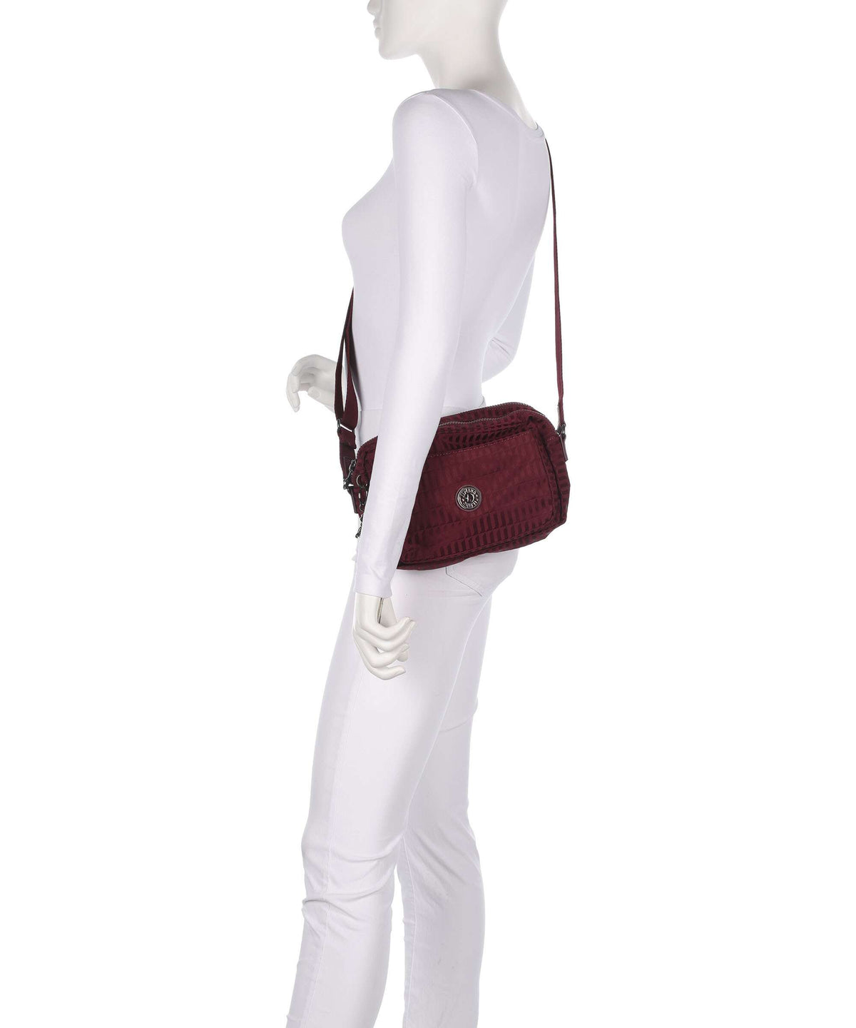 Kipling Elevated Abanu M Crossbody bag maroon tile