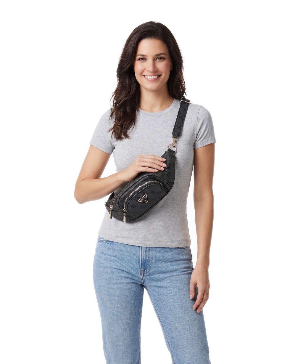 Guess Latona Belt bag coal logo