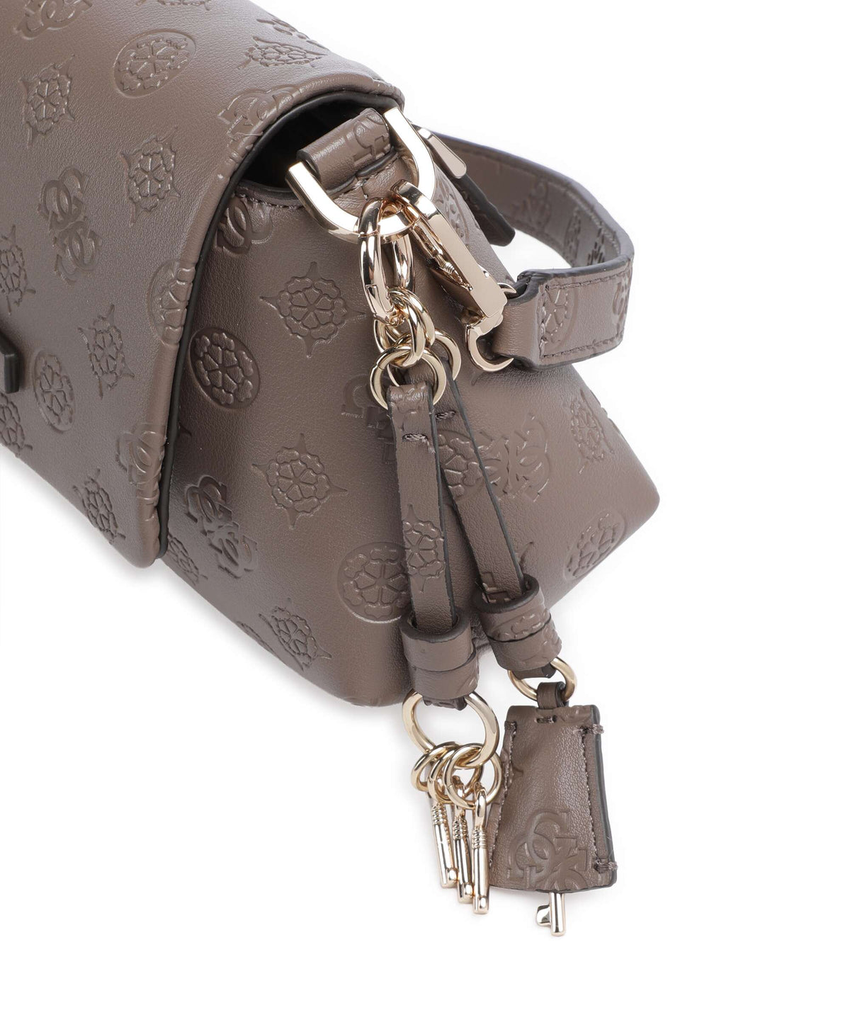 Guess Carmella Crossbody bag taupe logo