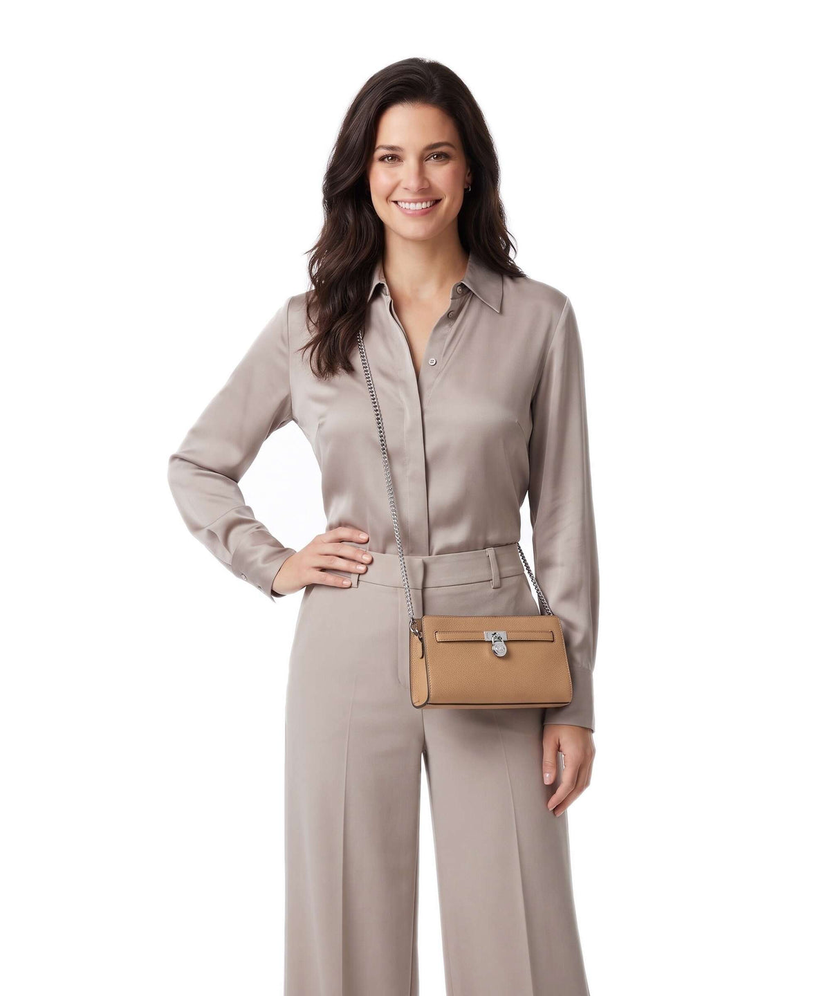 Michael Kors Hamilton Moderne XS Crossbody bag brown/acorn