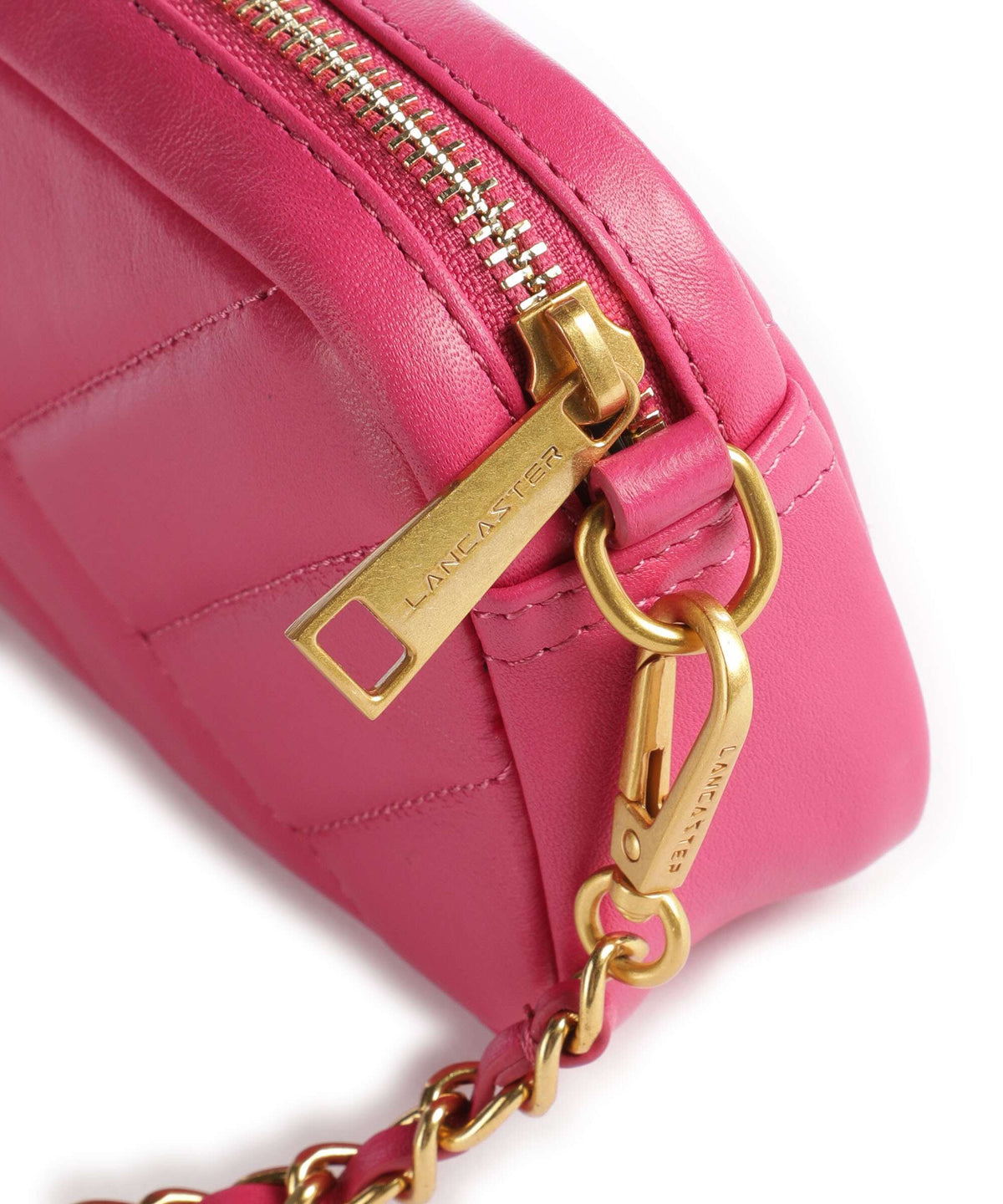 Lancaster Soft Matelassé Crossbody bag fuxia
