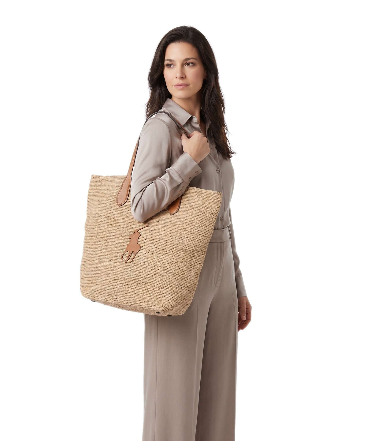 Polo Ralph Lauren Bellport Tote bag natural/cuoio