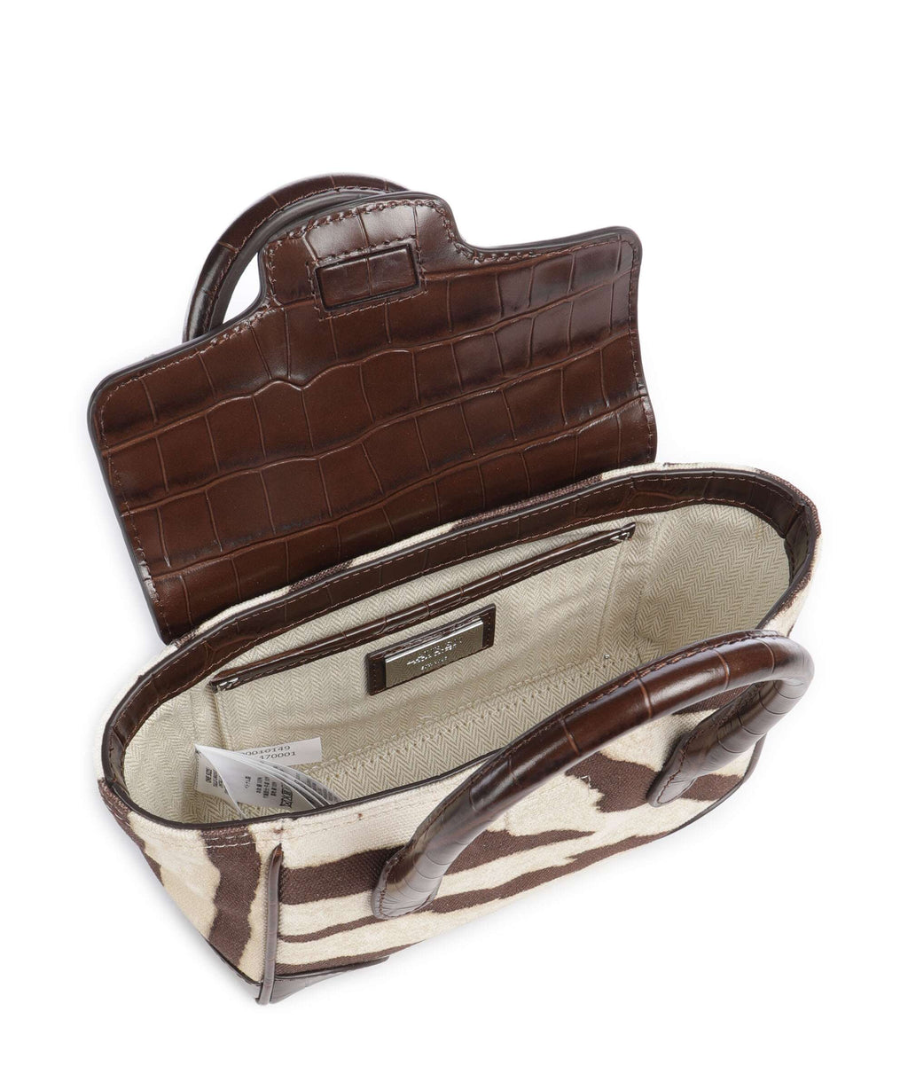 Lauren Ralph Lauren Tanner Small Handbag zebra/dark hickory