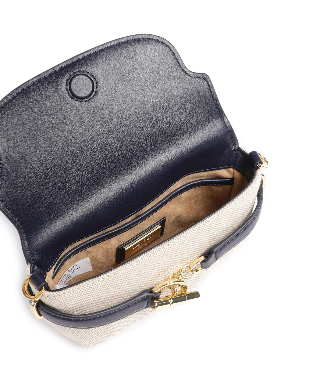 Lauren Ralph Lauren Blaike Small Crossbody bag natural/buff canvas/refined navy