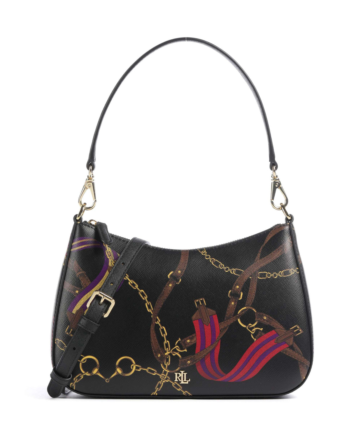 Lauren Ralph Lauren Danni 26 Shoulder bag holiday equestrian belting/black