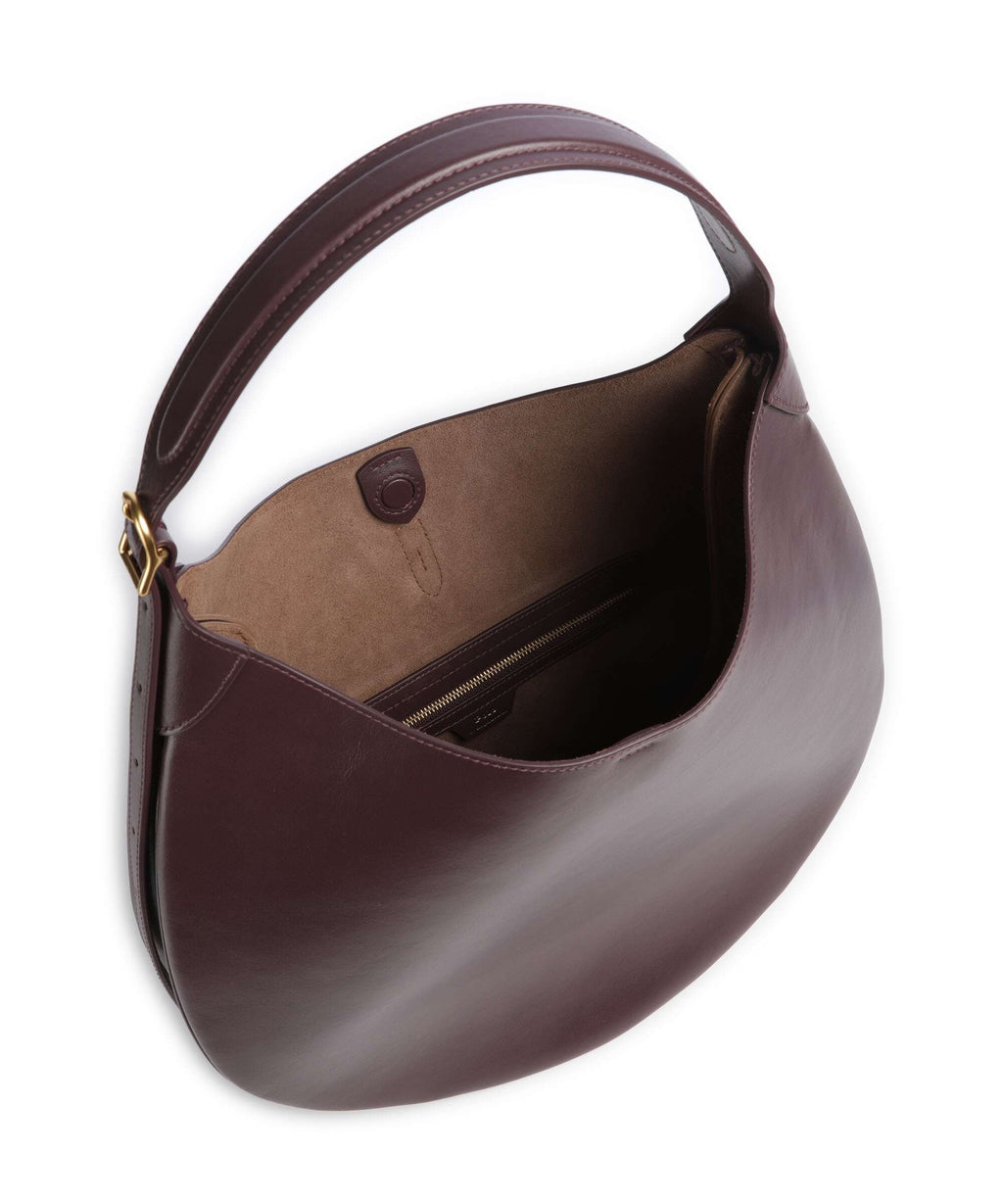 Polo Ralph Lauren ID Collection Large Hobo bag midnight merlot