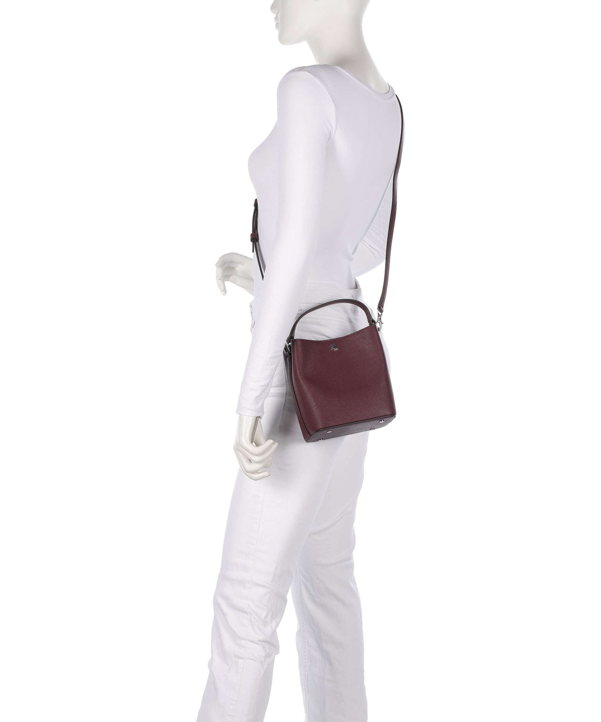 Lauren Ralph Lauren Reese Small Bucket bag dark garnet