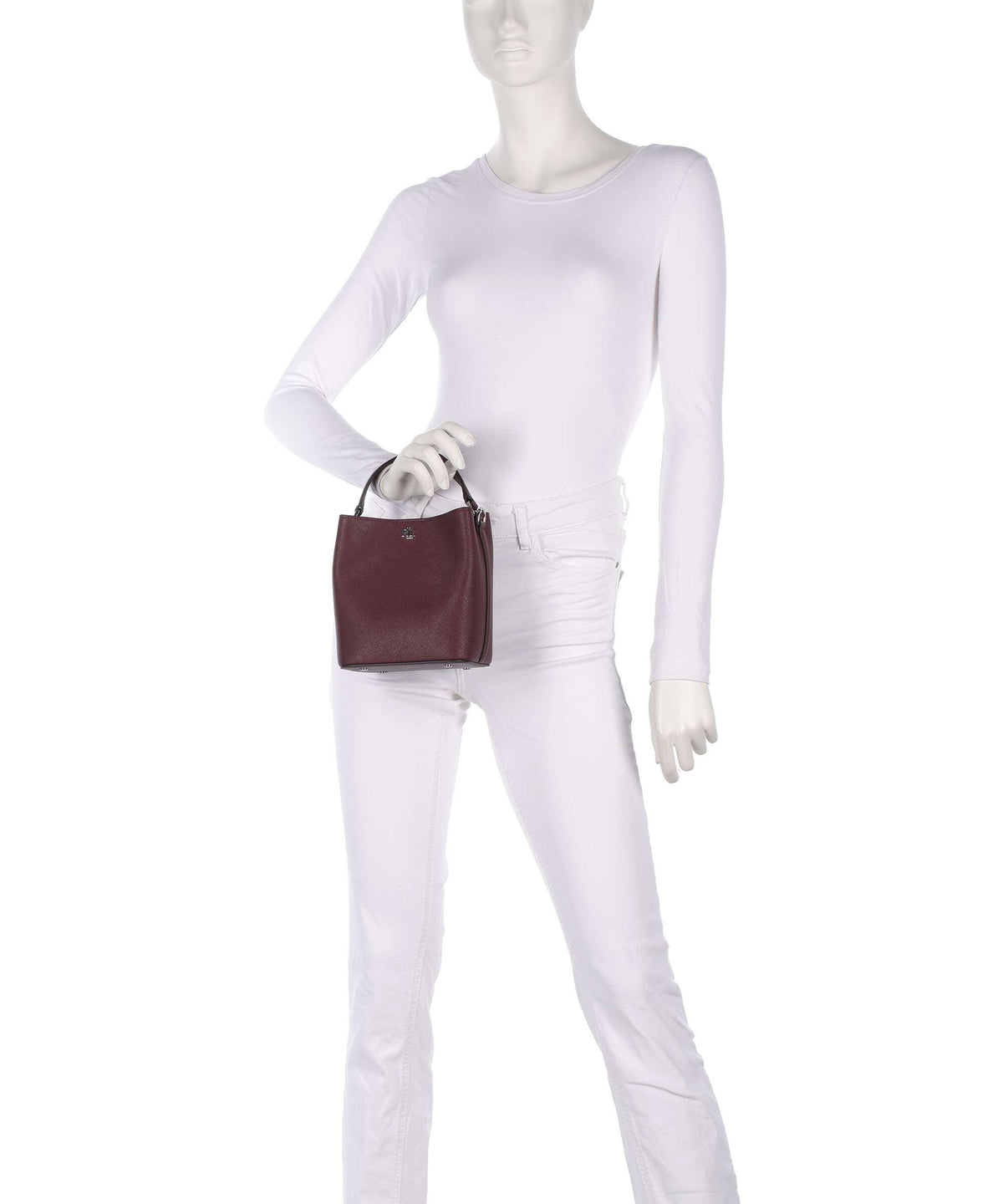 Lauren Ralph Lauren Reese Small Bucket bag dark garnet