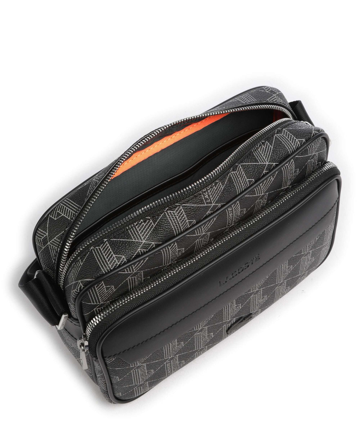 Lacoste The Blend Crossbody bag monogram noir/gris