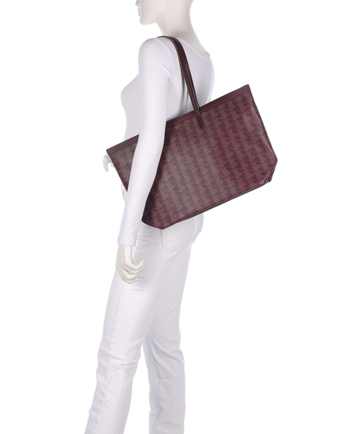 Lacoste Zely Tote bag mono winetasting damson