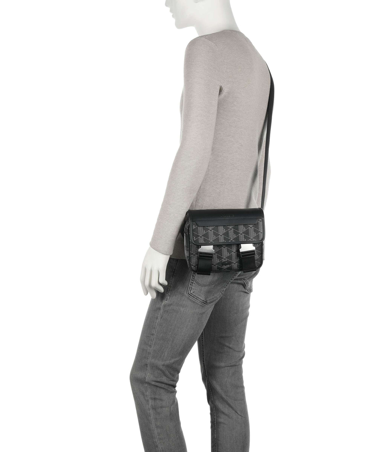 Lacoste The Blend Crossbody bag monogram noir/gris